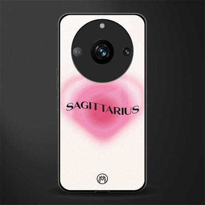 sagittarius minimalistic back phone cover | glass case for realme 11 pro 5g