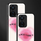 sagittarius minimalistic back phone cover | glass case for vivo t1 44w 4g