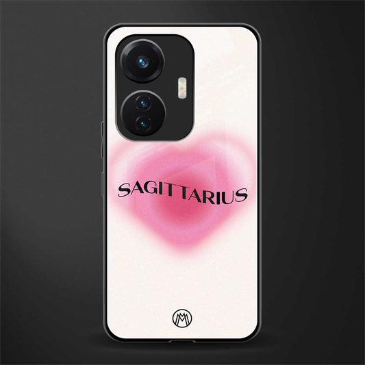 sagittarius minimalistic back phone cover | glass case for vivo t1 44w 4g