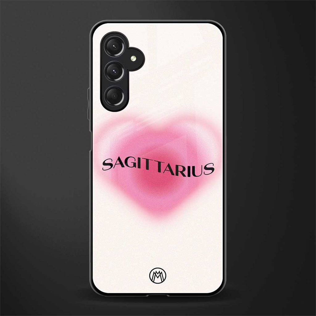 sagittarius minimalistic back phone cover | glass case for samsun galaxy a24 4g
