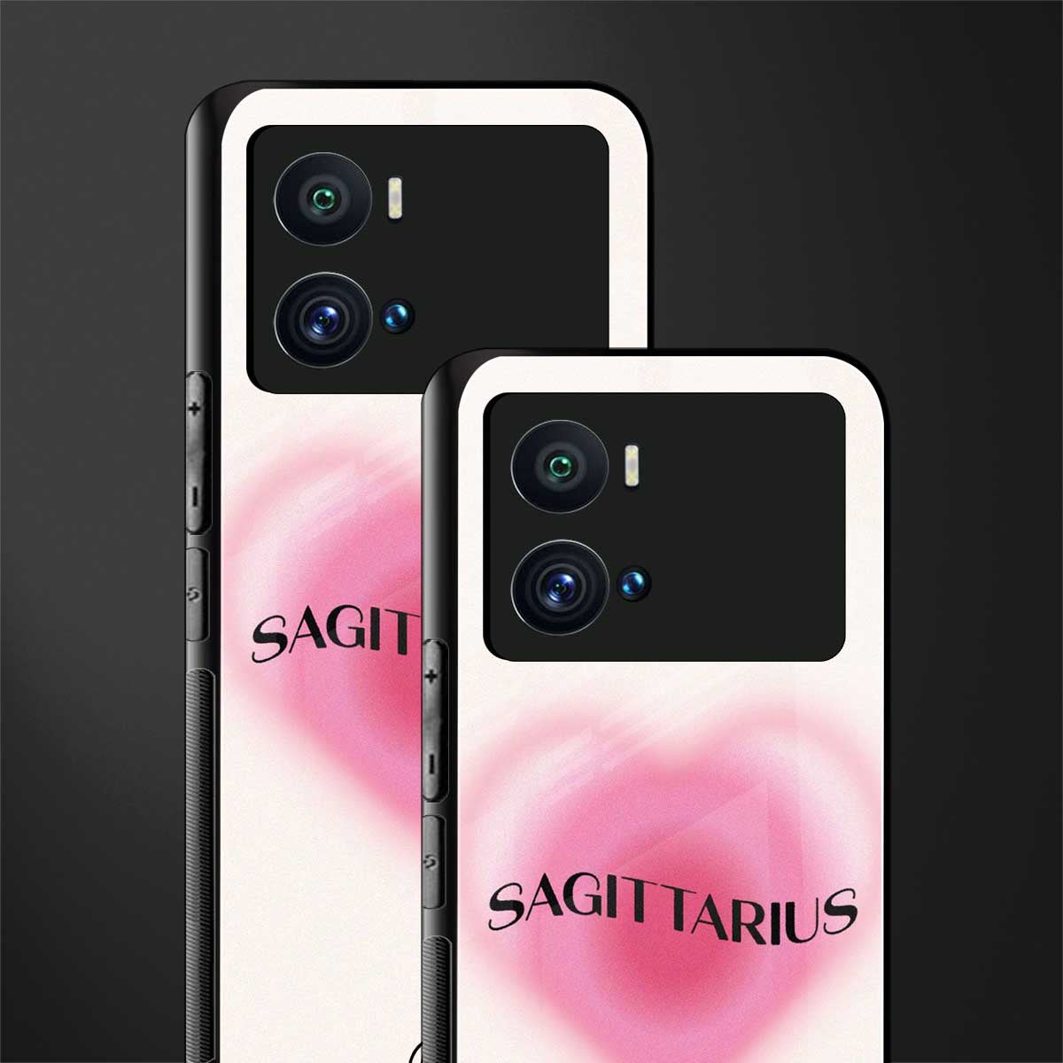 sagittarius minimalistic back phone cover | glass case for iQOO 9 Pro