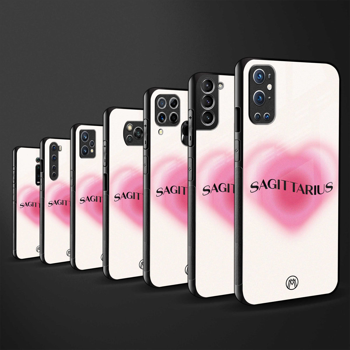 sagittarius minimalistic back phone cover | glass case for vivo t1 44w 4g