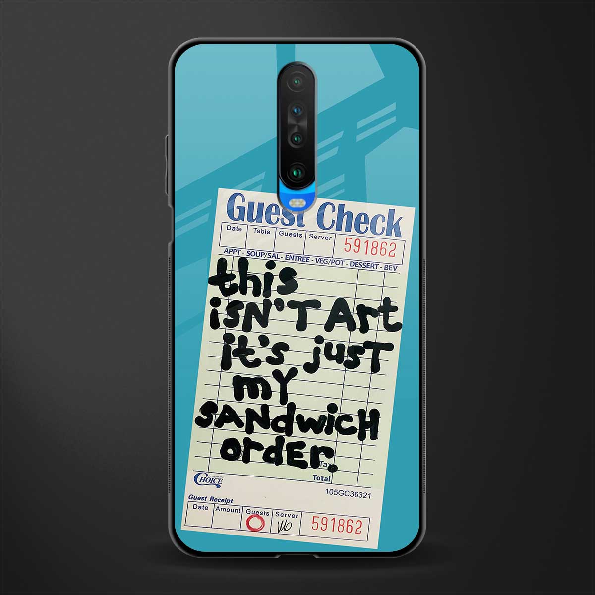 sandwich order glass case for poco x2 image