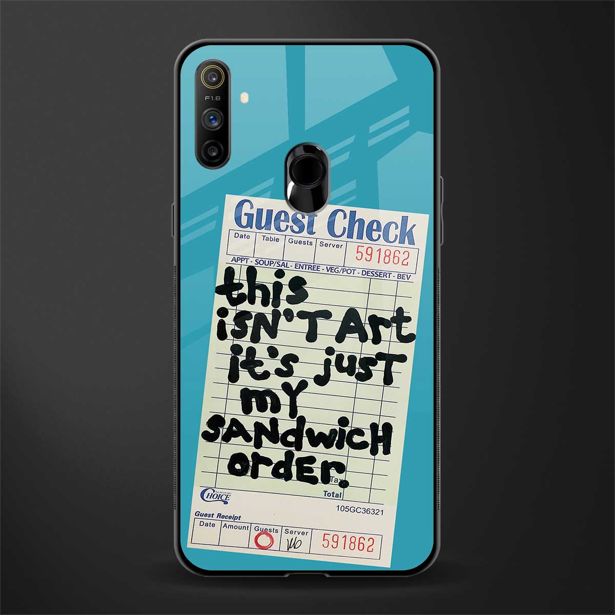 sandwich order glass case for realme narzo 10a image