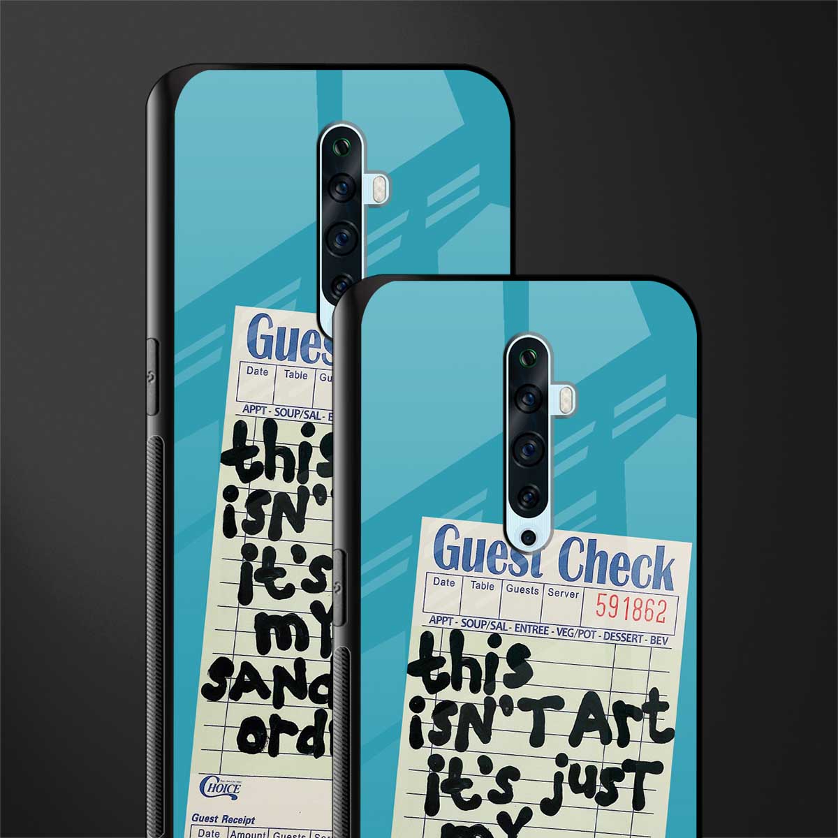 sandwich order glass case for oppo reno 2f image-2