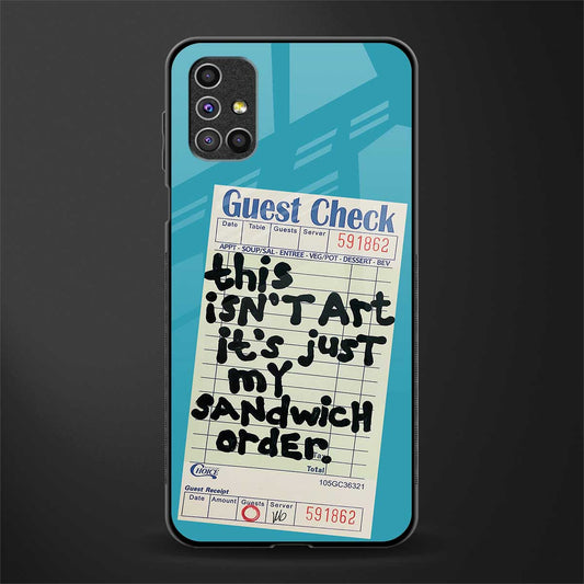sandwich order glass case for samsung galaxy m31s image