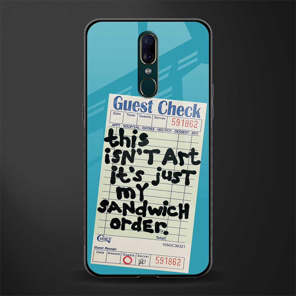 sandwich order glass case for oppo a9 image