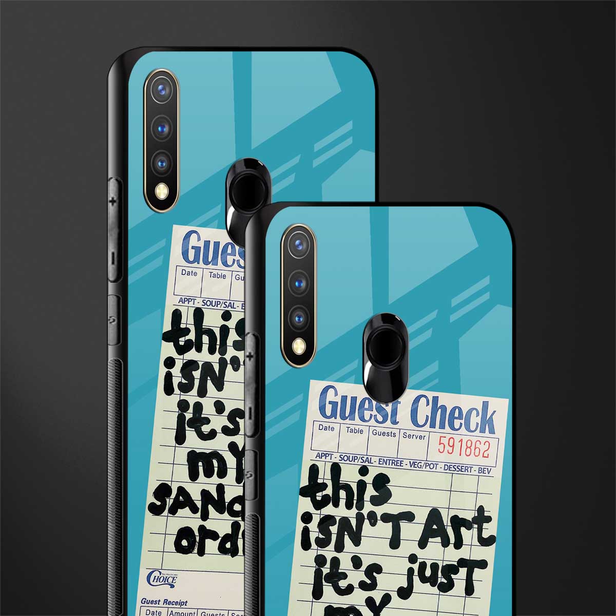 sandwich order glass case for vivo u20 image-2