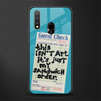 sandwich order glass case for vivo u20 image