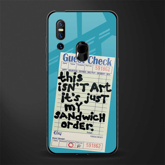 sandwich order glass case for vivo v15 image