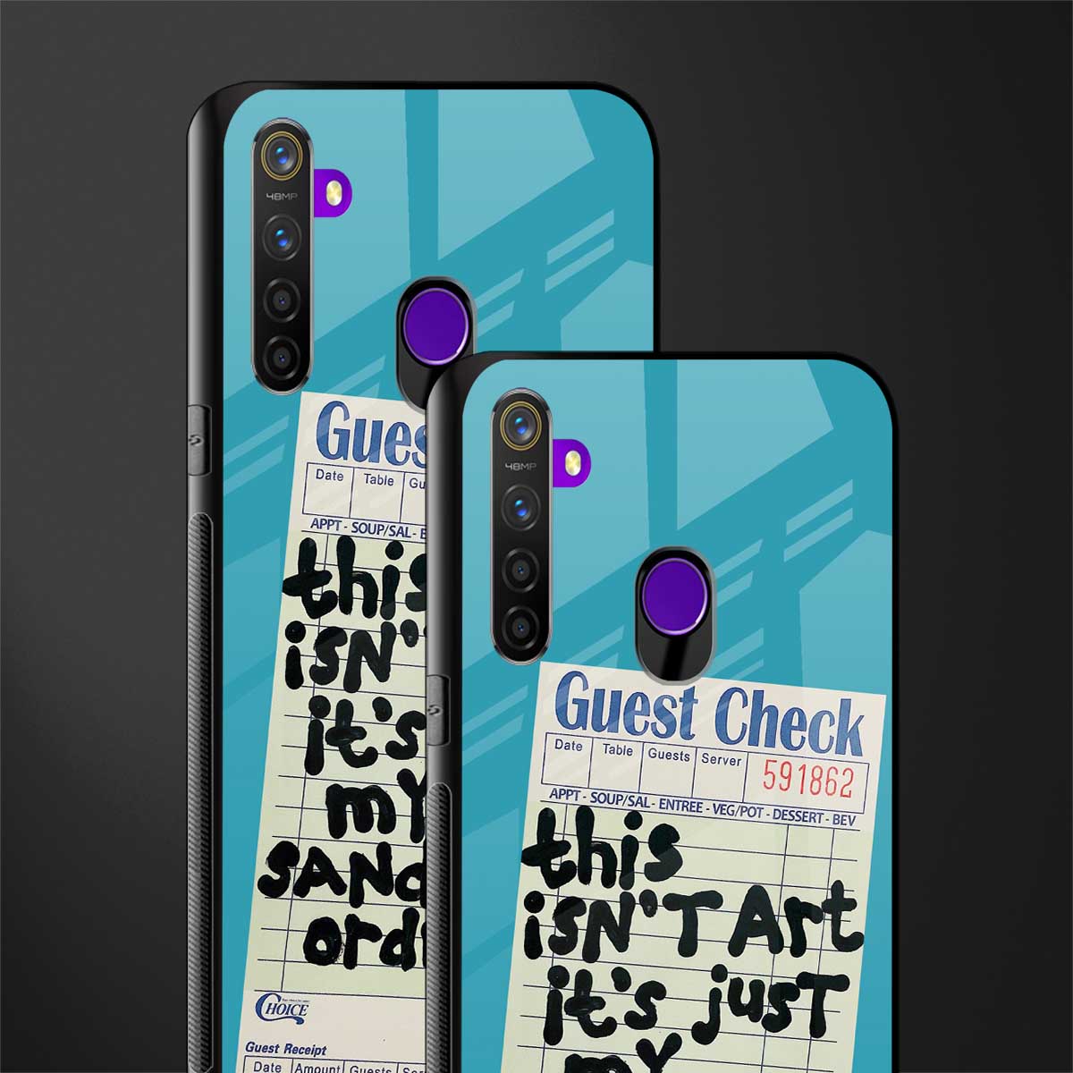 sandwich order glass case for realme 5 pro image-2