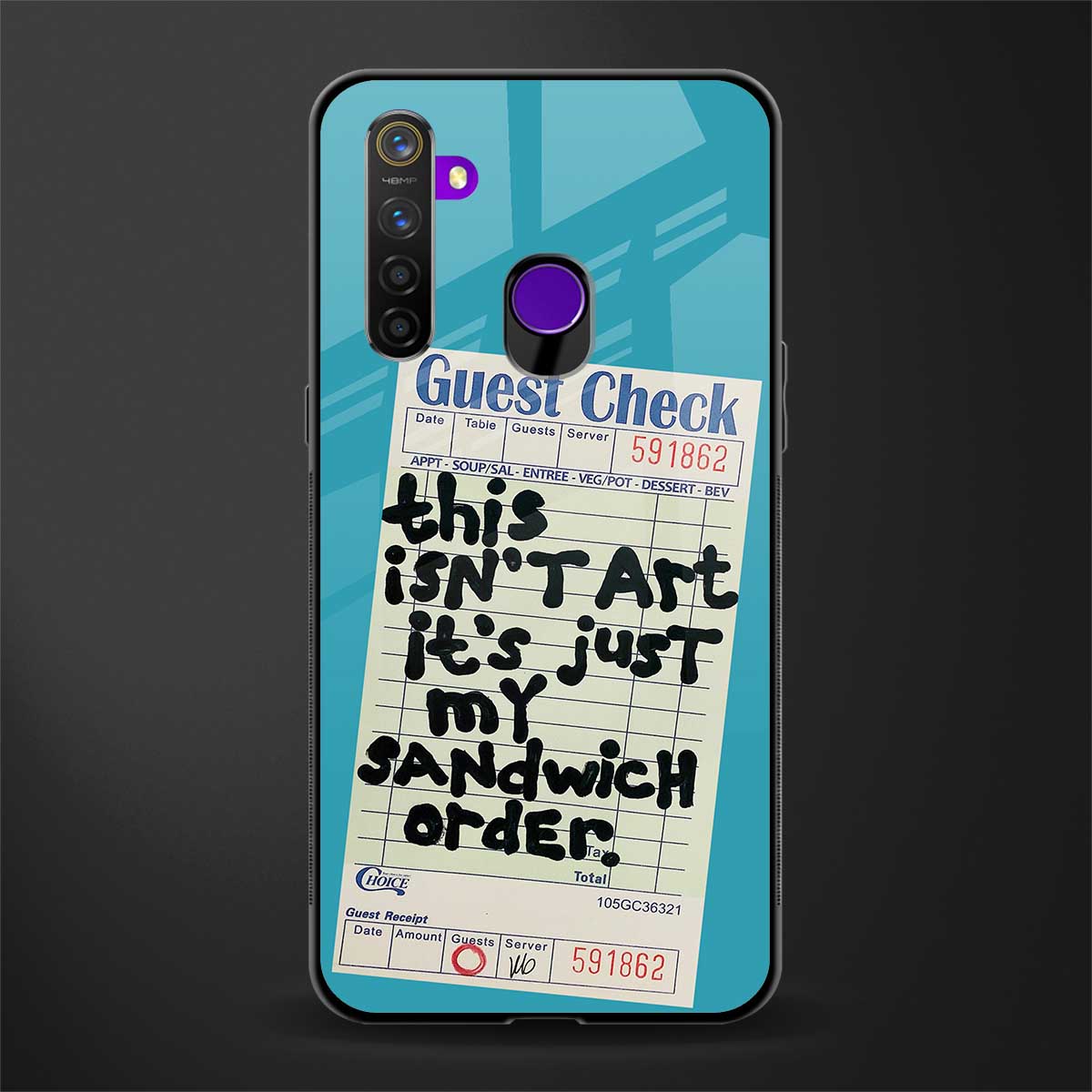 sandwich order glass case for realme 5s image