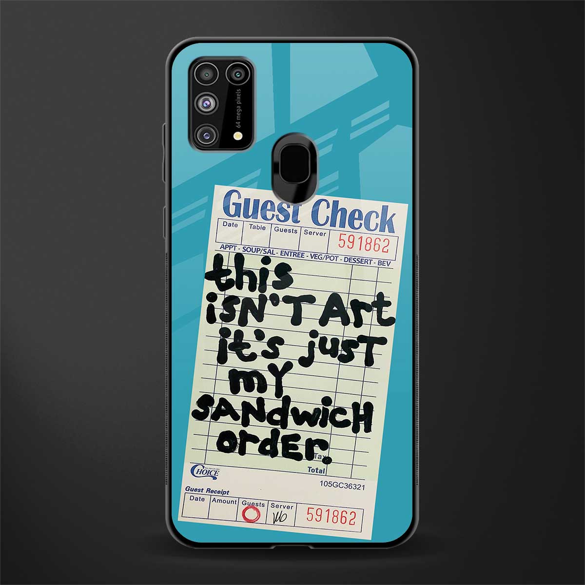 sandwich order glass case for samsung galaxy m31 prime edition image