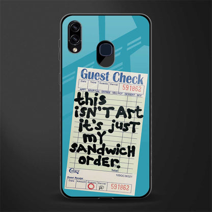 sandwich order glass case for samsung galaxy a20 image