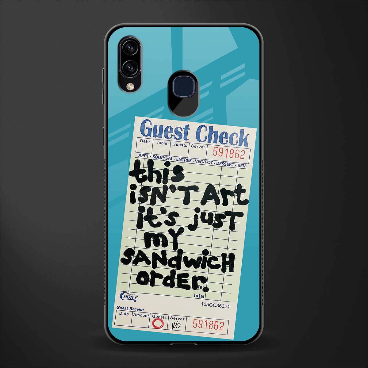 sandwich order glass case for samsung galaxy m10s image