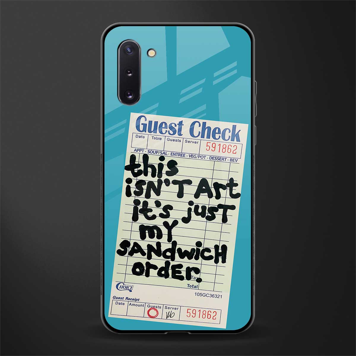 sandwich order glass case for samsung galaxy note 10 image