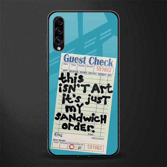 sandwich order glass case for samsung galaxy a70 image
