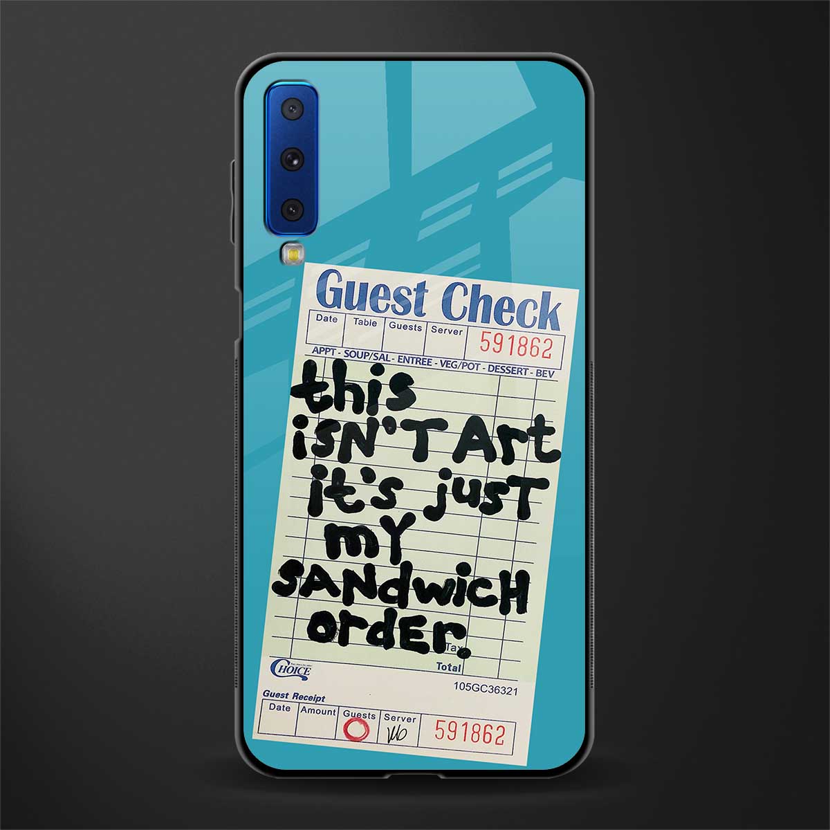 sandwich order glass case for samsung galaxy a7 2018 image