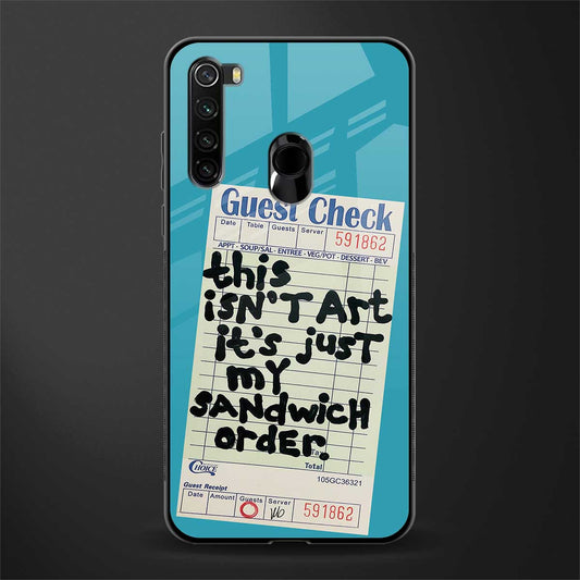 sandwich order glass case for redmi note 8 image
