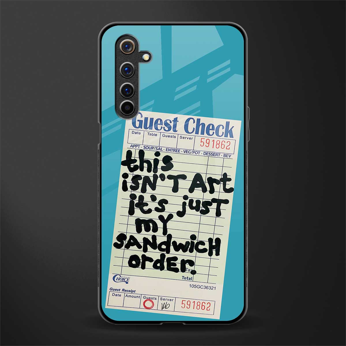 sandwich order glass case for realme 6 image