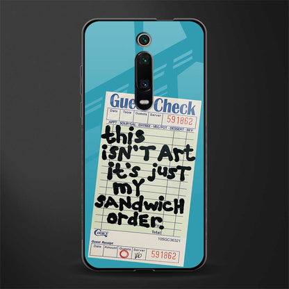 sandwich order glass case for redmi k20 image