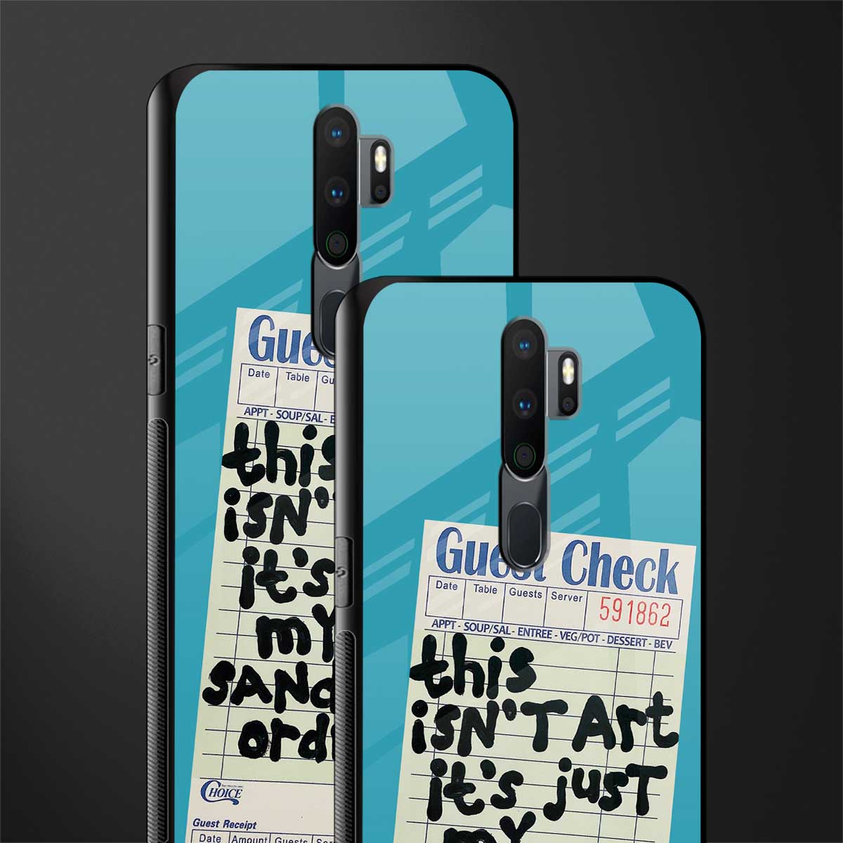 sandwich order glass case for oppo a9 2020 image-2