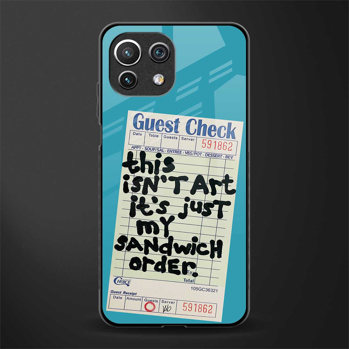 sandwich order glass case for mi 11 lite image