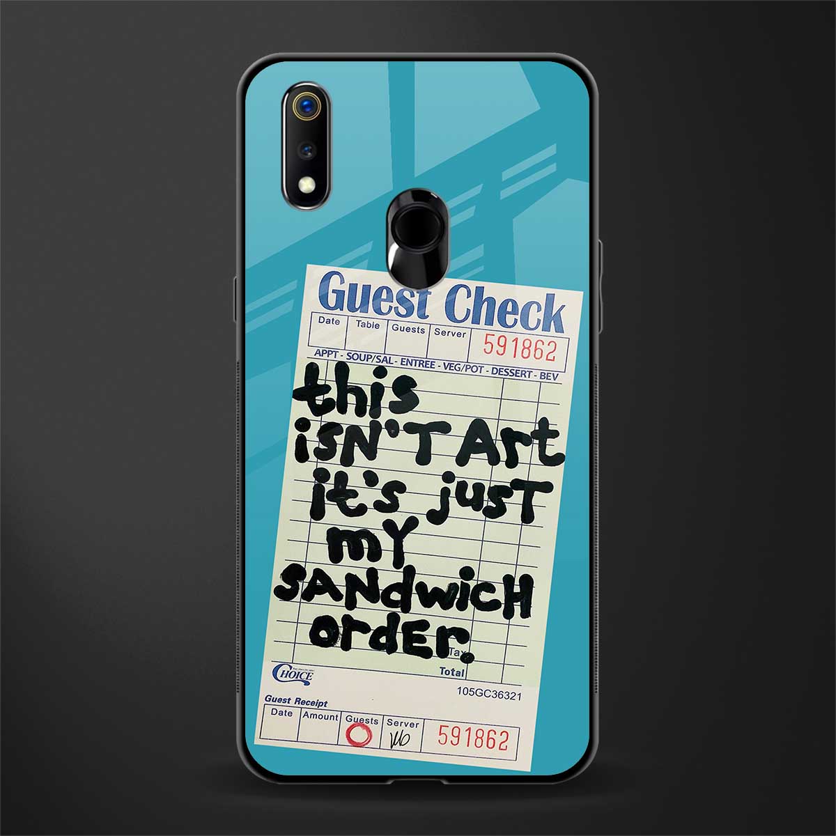 sandwich order glass case for realme 3 pro image