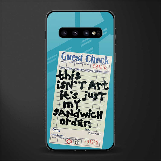 sandwich order glass case for samsung galaxy s10 image