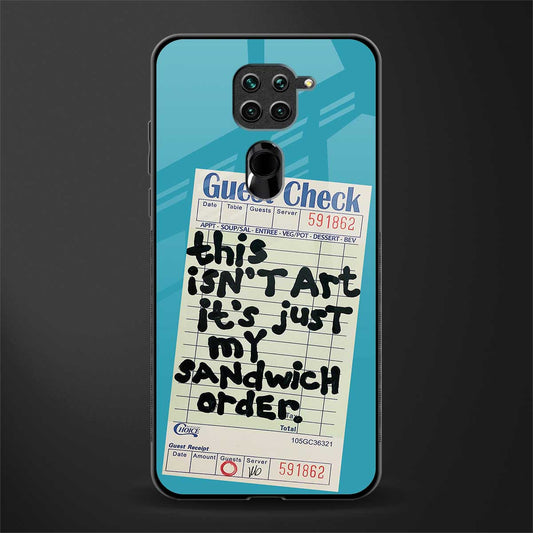 sandwich order glass case for redmi note 9 image