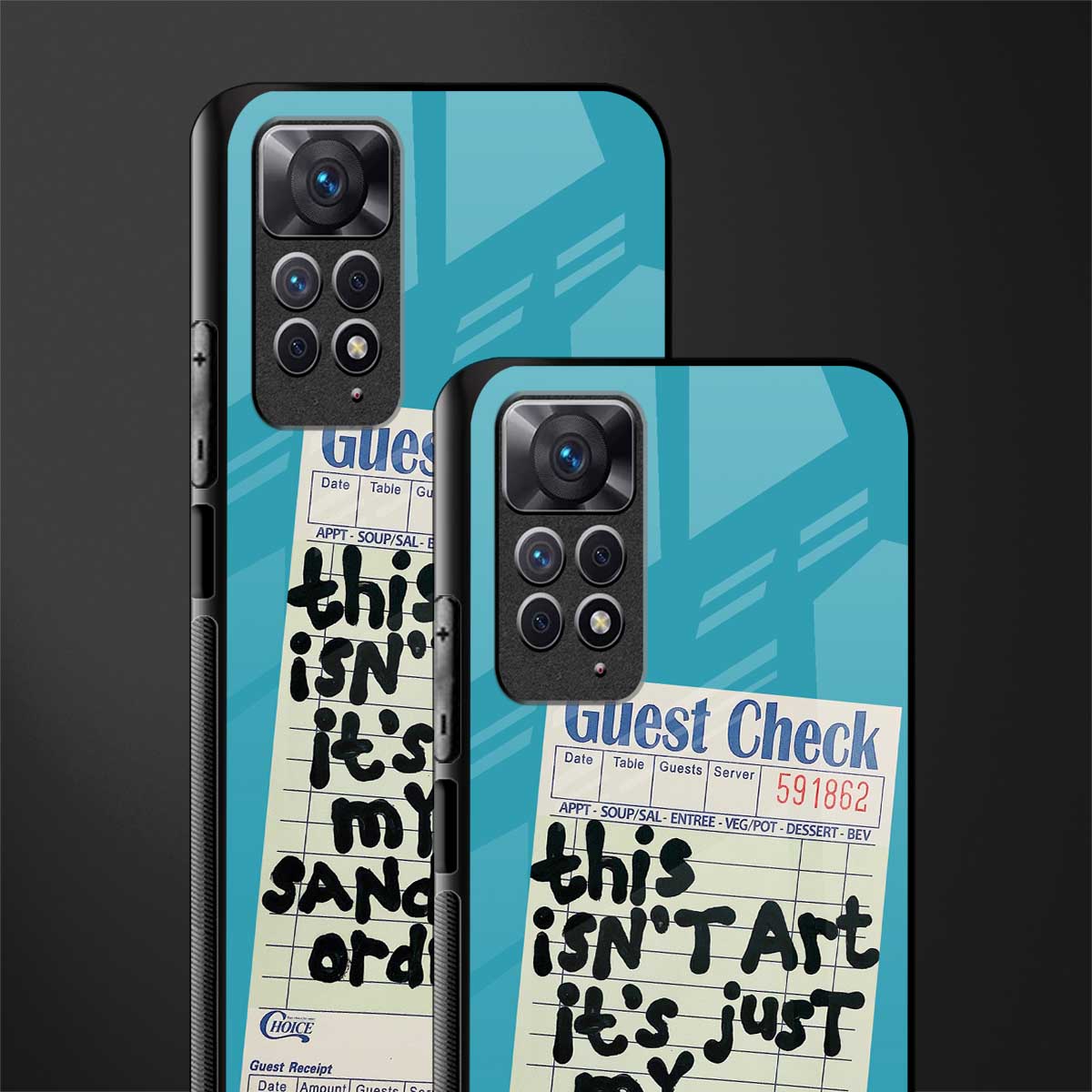 sandwich order glass case for redmi note 11 image-2