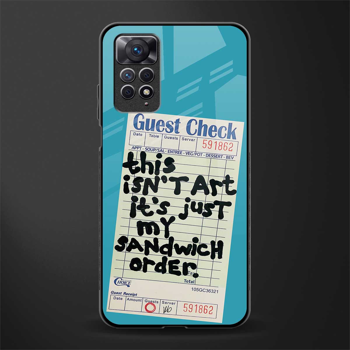 sandwich order glass case for redmi note 11s image