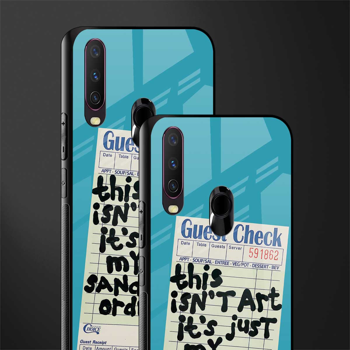 sandwich order glass case for vivo y17 image-2