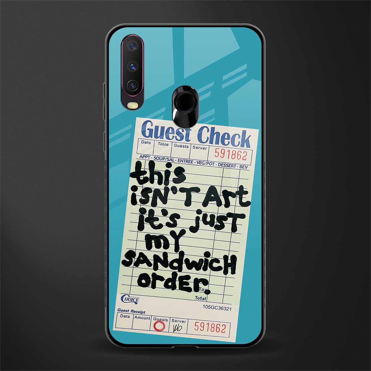 sandwich order glass case for vivo y12 image