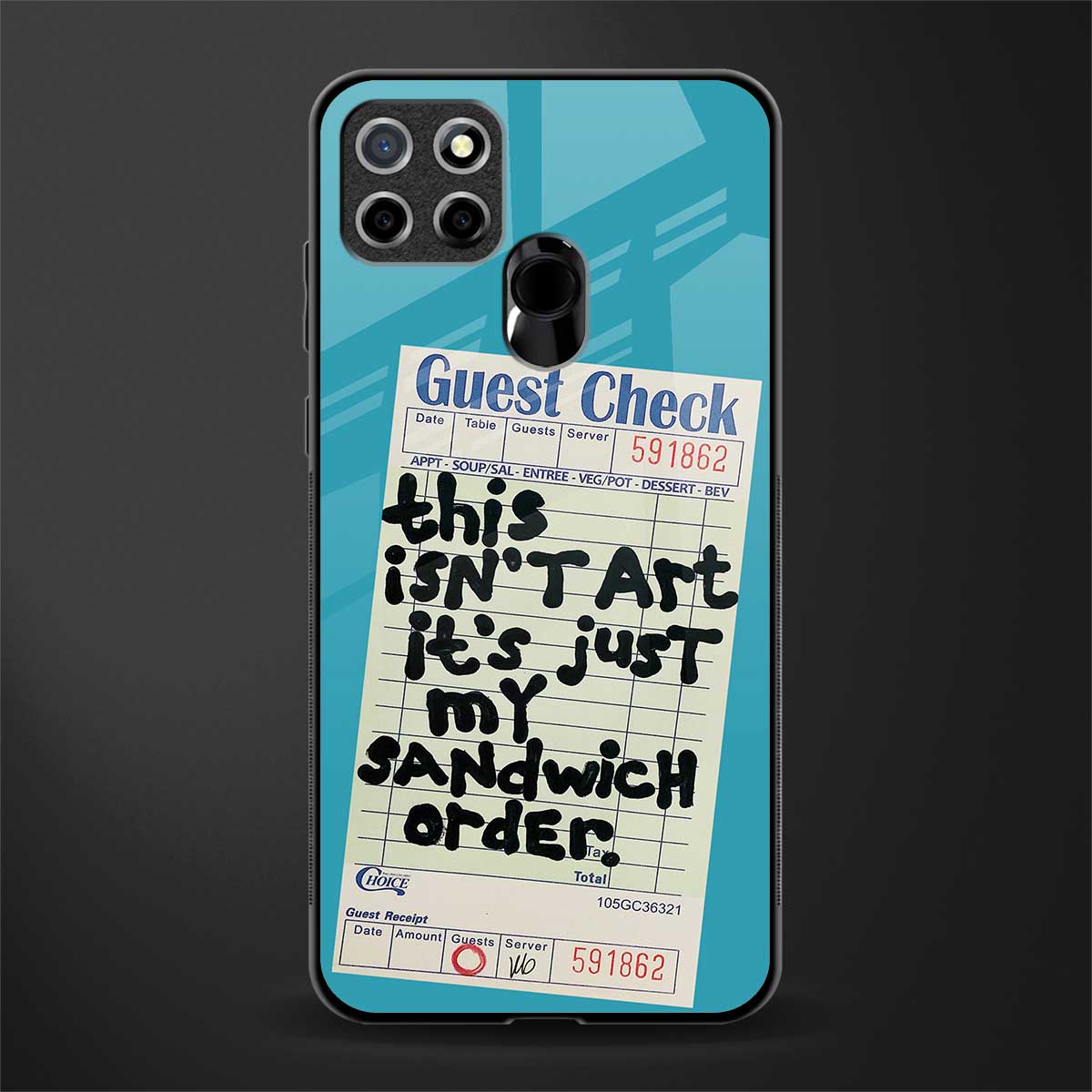 sandwich order glass case for realme narzo 30a image