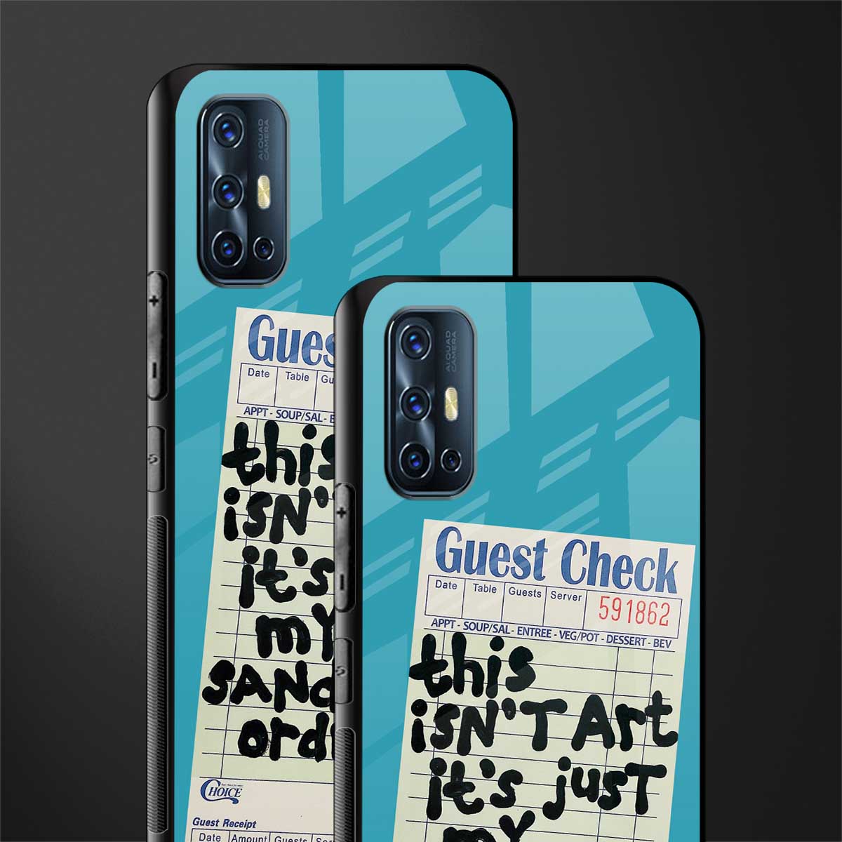 sandwich order glass case for vivo v17 image-2