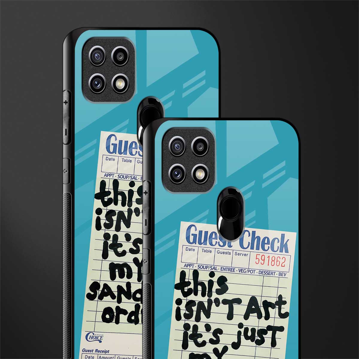 sandwich order glass case for oppo a15 image-2