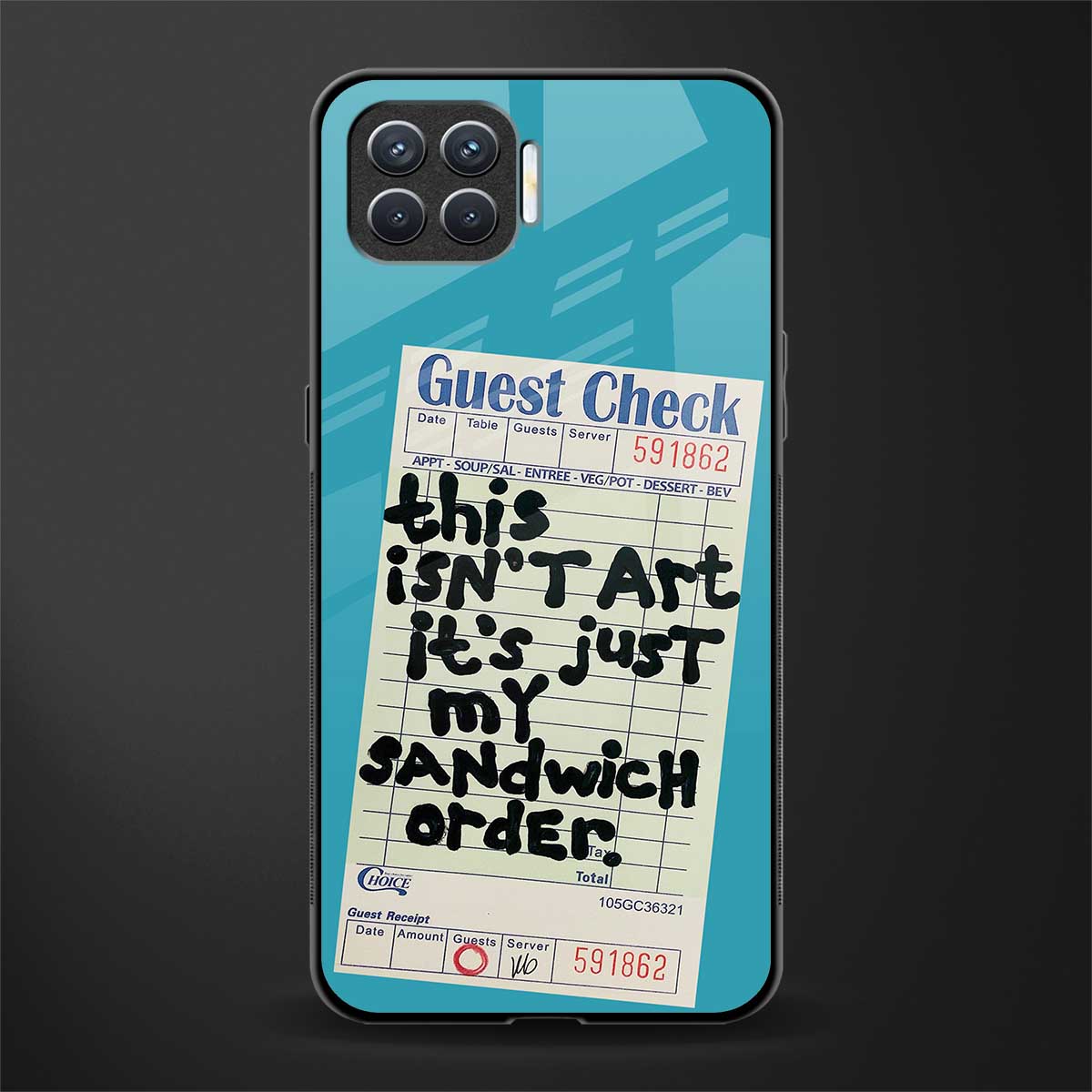 sandwich order glass case for oppo f17 image