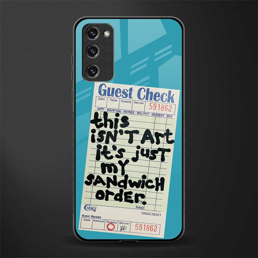 sandwich order glass case for samsung galaxy s20 fe image