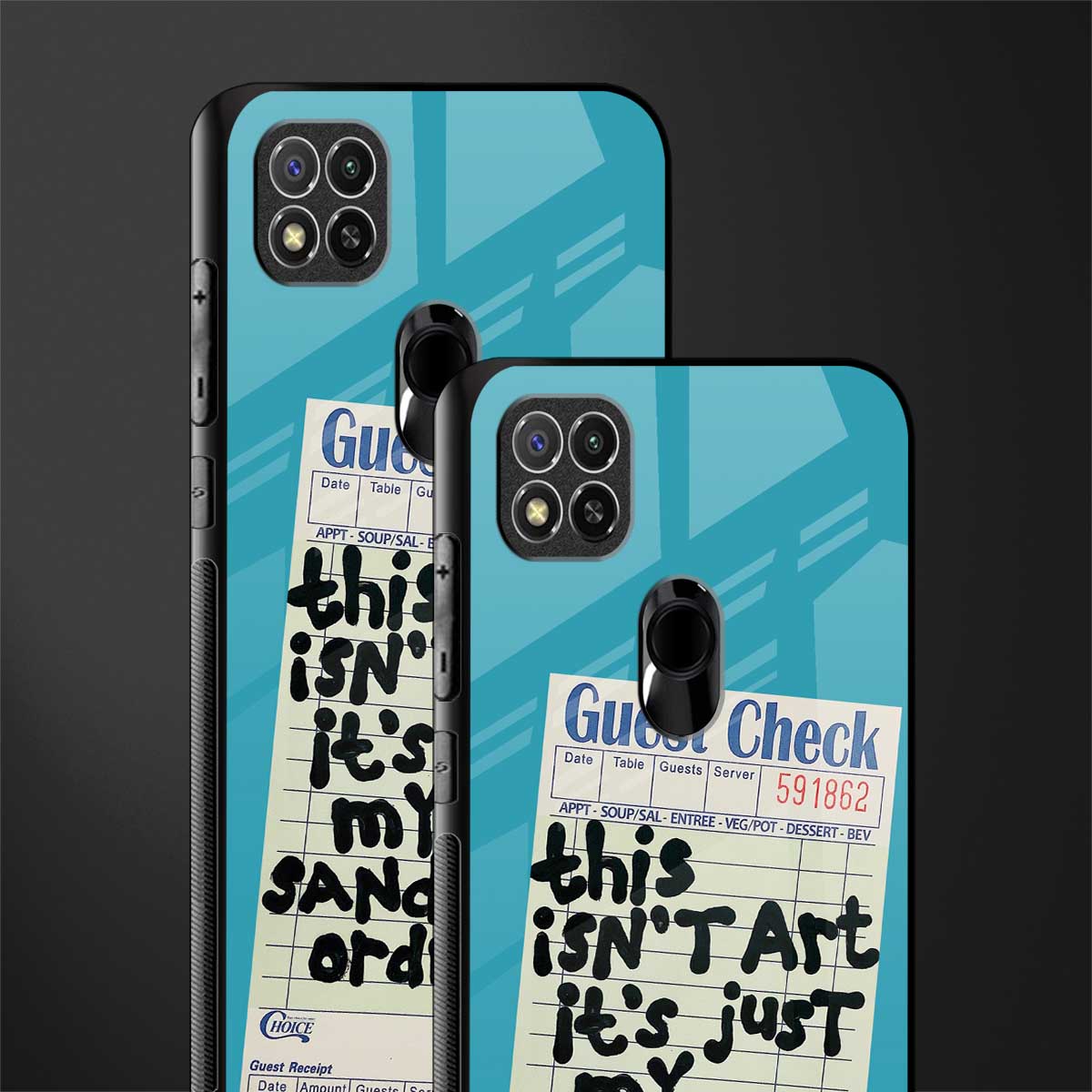 sandwich order glass case for redmi 9c image-2