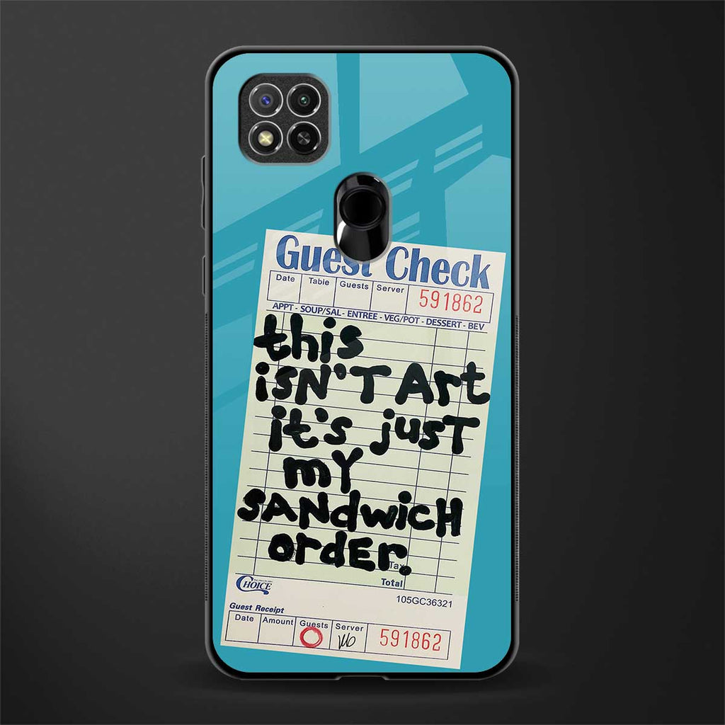 sandwich order glass case for redmi 9c image