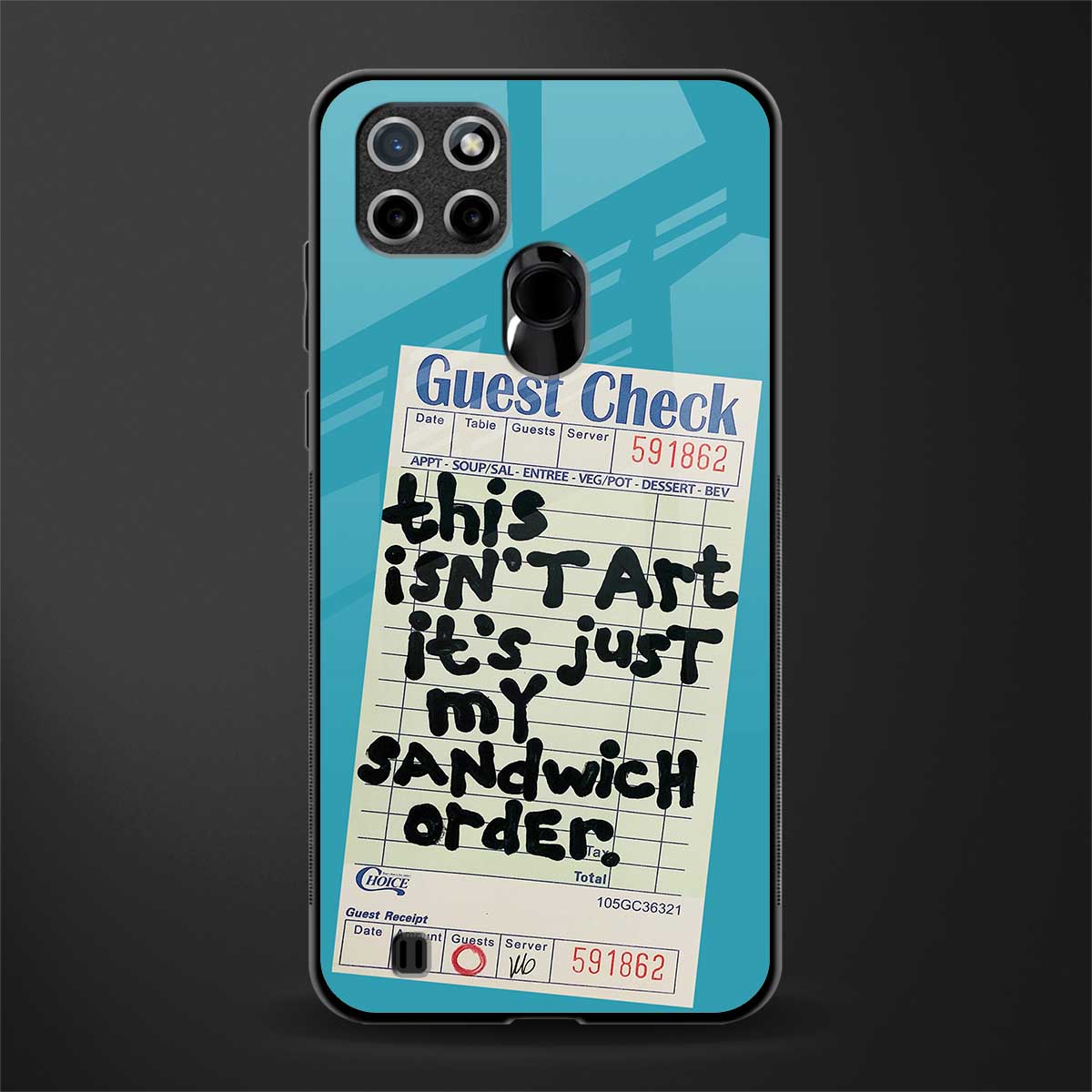 sandwich order glass case for realme c21 image
