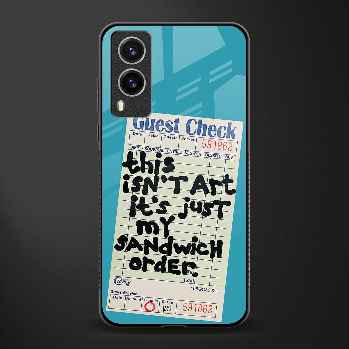 sandwich order glass case for vivo v21e 5g image