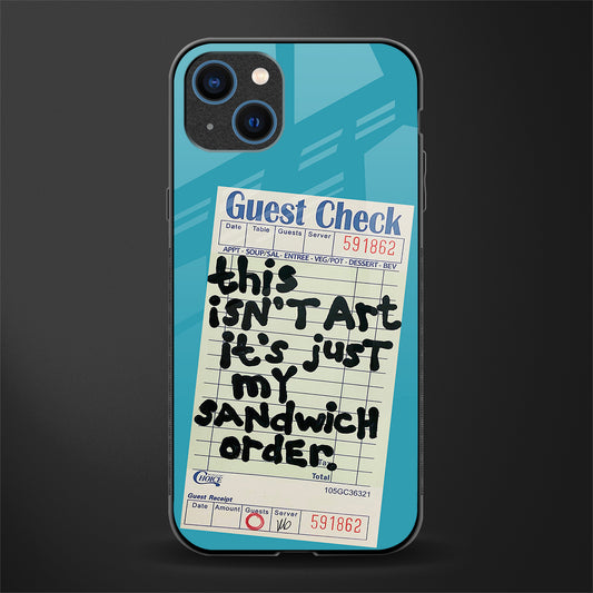 sandwich order glass case for iphone 13 image