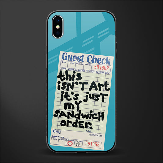 sandwich order glass case for iphone xs max image