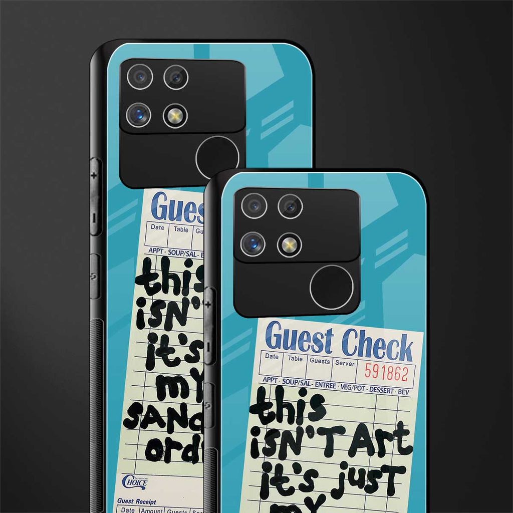 sandwich order back phone cover | glass case for realme narzo 50a