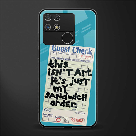 sandwich order back phone cover | glass case for realme narzo 50a