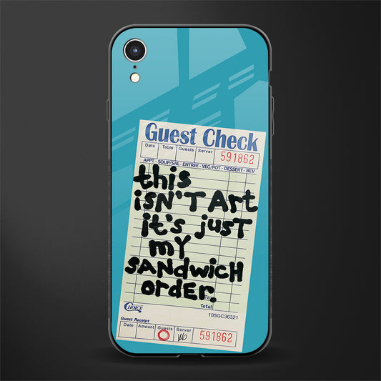 sandwich order glass case for iphone xr image