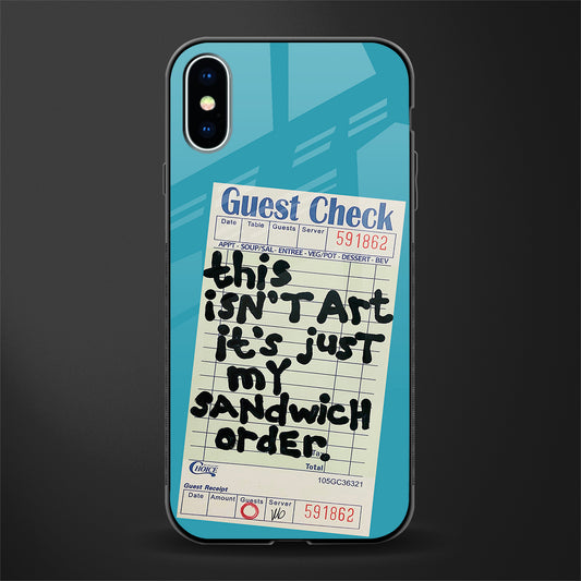 sandwich order glass case for iphone xs image