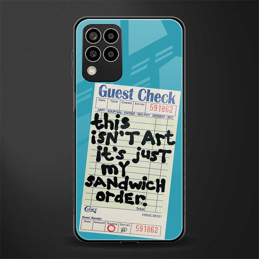 sandwich order back phone cover | glass case for samsung galaxy m33 5g
